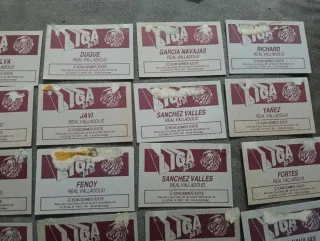 20 cromos Real Valladolid Liga 84-85