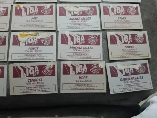 20 cromos Real Valladolid Liga 84-85