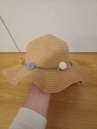 Sombrero de playa de paja para niña