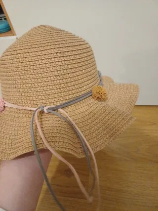 Sombrero de playa de paja para niña