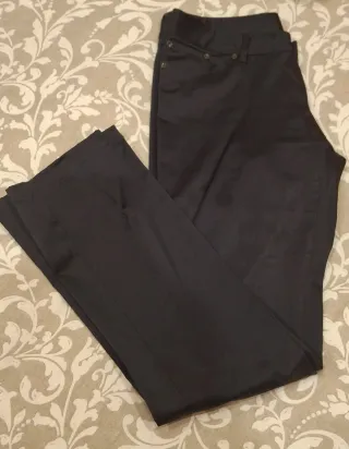 Pantalón Zara Satén Talla 38 Negro