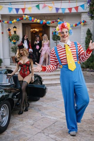 Disfraz Payaso Carnaval Kimokawaii Azul Talla S