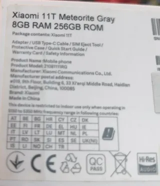 Xiaomi 11T 5G 256GB Gris Meteorito
