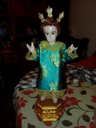 Vestido Niño Jesús Montañez Verde