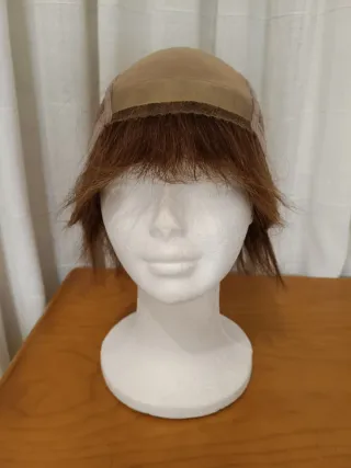 Peluca pelo humano castaño claro