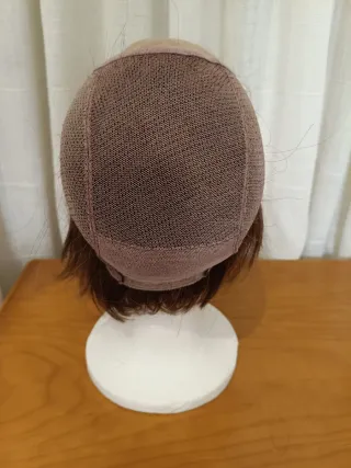 Peluca pelo humano castaño claro