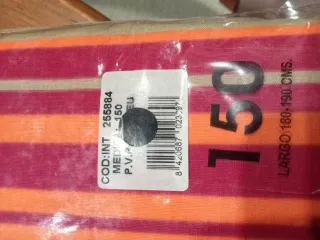 Funda Nórdica 150cm Rayas Naranja/Rosa