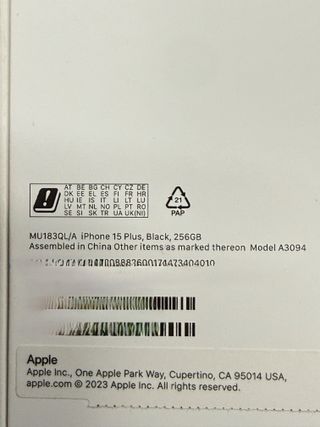 iPhone 15 Plus 256GB Negro