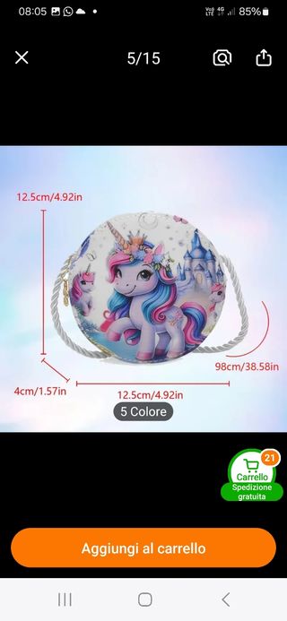 Borsetta Fantasy Unicorno