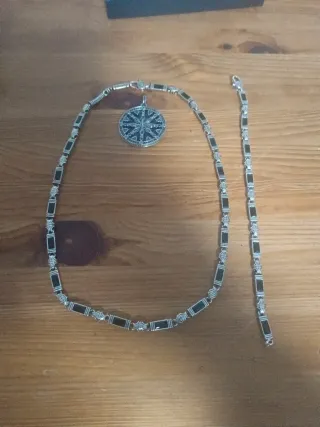 Conjunto Cadena y Pulsera Grabado