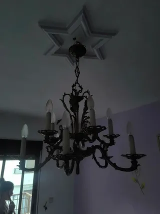 Mueble de salón madera y cristal