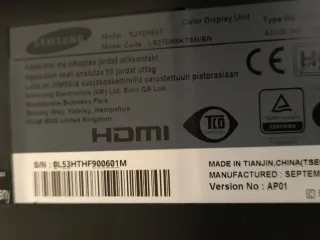 Monitor Samsung 27 S27D850T para reparar