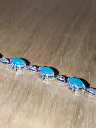 Pulsera Plata Topacios y Esmeraldas