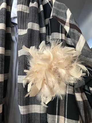 Abrigo Wendy Plumas Talla Única