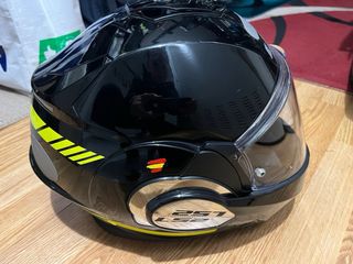 Casco Moto Integral LS2 Negro valiant Modular