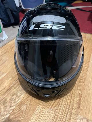 Casco Moto Integral LS2 Negro valiant Modular