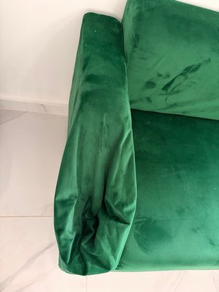 Sofá 2 plazas terciopelo verde