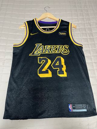 Camiseta Nike Lakers Kobe Bryant Negra y Dorada -M