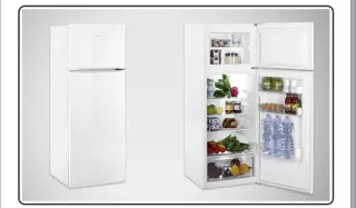 Nevera blanca con congelador