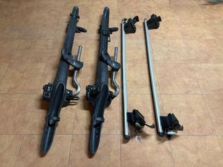 Barras de techo y 2 portabicicletas