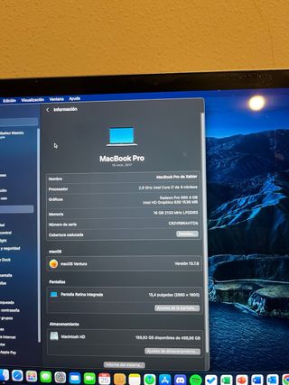 MacBook Pro 15 i7 Plata