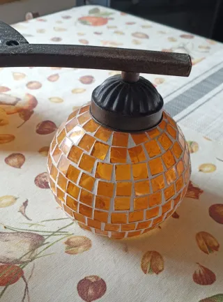 Lámpara de techo mosaico ámbar