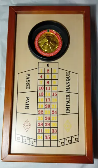 Mini Ruleta de Casino de Madera