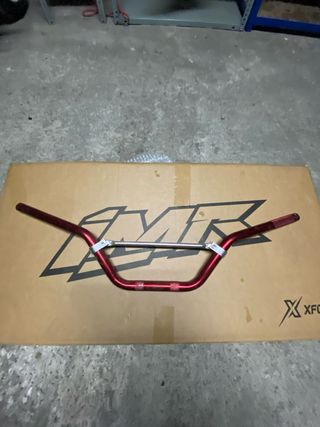 Manillar Pit Bike Alto 22mm Rojo