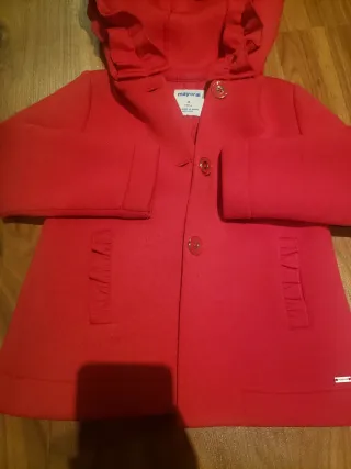 Abrigo Mayoral niña T4 rojo