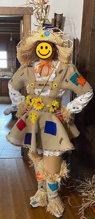 Disfraz espantapájaros mujer talla única