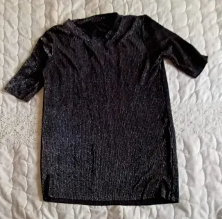 Camiseta negra brillante Talla M