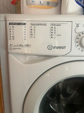 Lavadora Indesit My Time 8kg 1200rpm