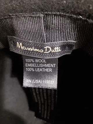 Sombrero negro Massimo Dutti mujer