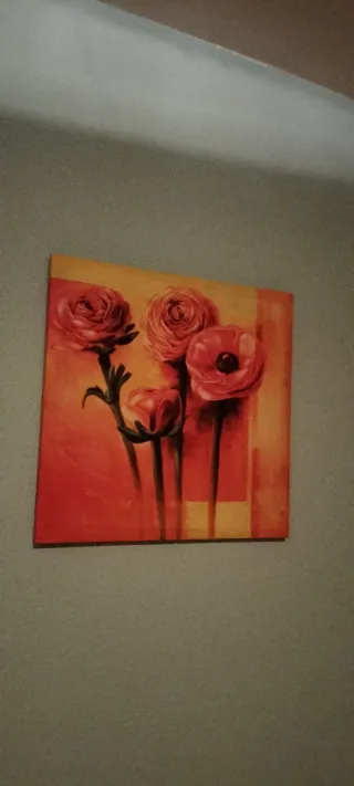 Lámina con marco Dos figuras bajo paraguas