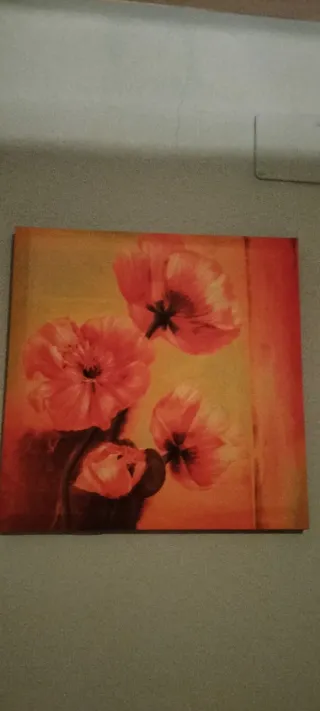 Lámina con marco Dos figuras bajo paraguas