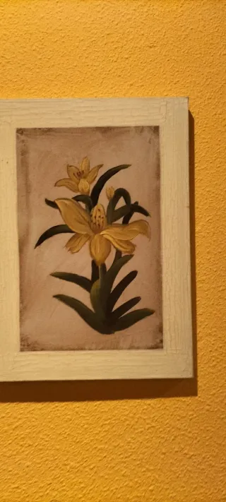 Lámina con marco Dos figuras bajo paraguas