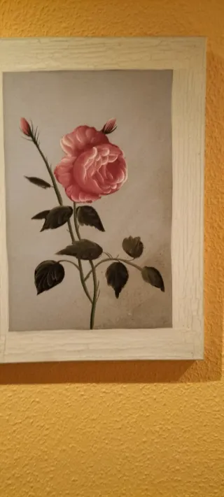 Lámina con marco Dos figuras bajo paraguas