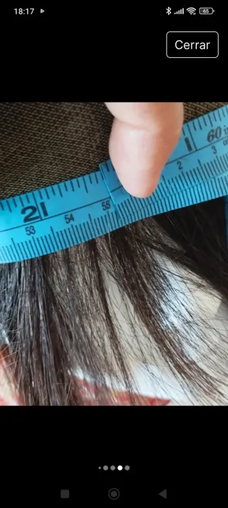 Peluca castaño oscuro natural