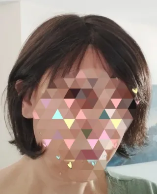 Peluca castaño oscuro natural