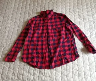 Camisa cuadros roja y azul Talla M