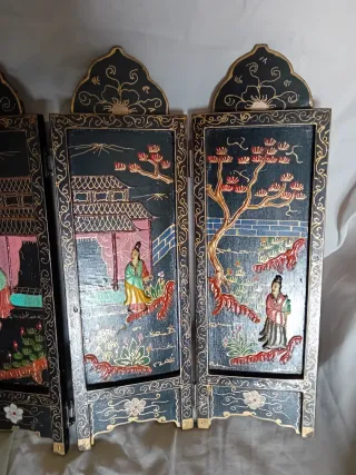 Biombo decorativo de madera