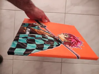 Poster tela Demon Slayer Tanjiro Kamado 25x30 cm