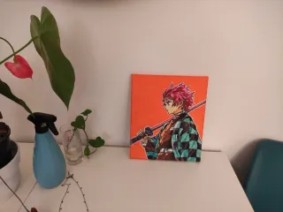 Poster tela Demon Slayer Tanjiro Kamado 25x30 cm