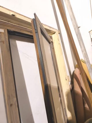 Ventana aluminio imitación madera