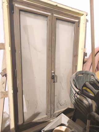 Ventana aluminio imitación madera