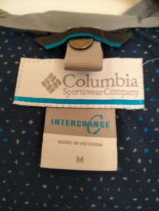 Chaqueta Columbia Mujer Impermeable Azul. Nuevo