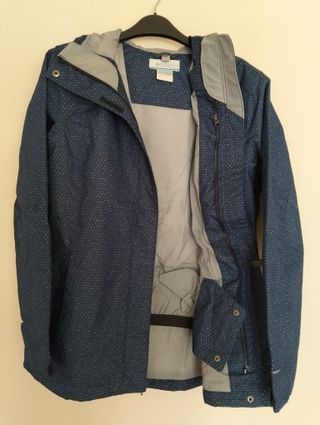 Chaqueta Columbia Mujer Impermeable Azul. Nuevo