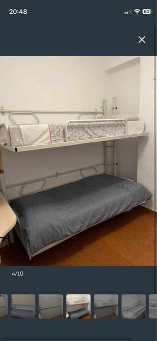 Litera abatible buena calidad con 2 colchones