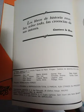 FORGES Historia de España Poranea Tomos 1 y 2