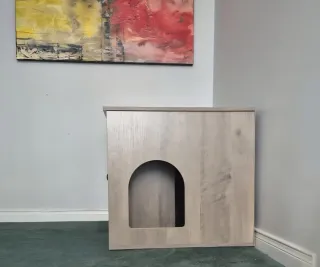 Mueble Oculta Arenero Gatos Madera